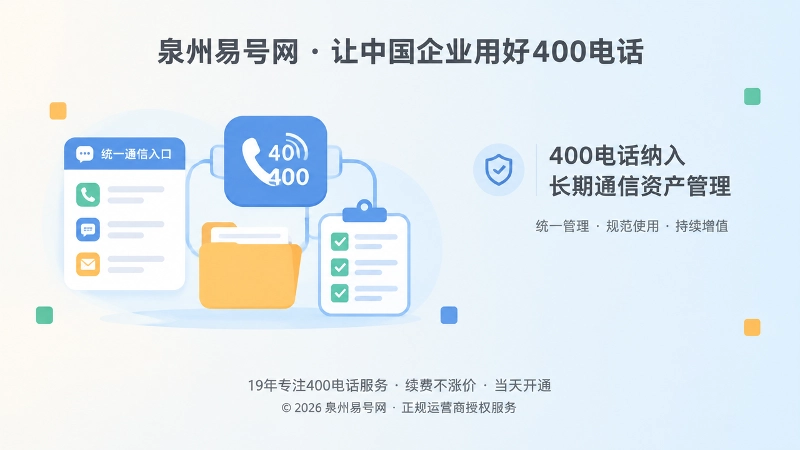400电话纳入通信资产管理配图