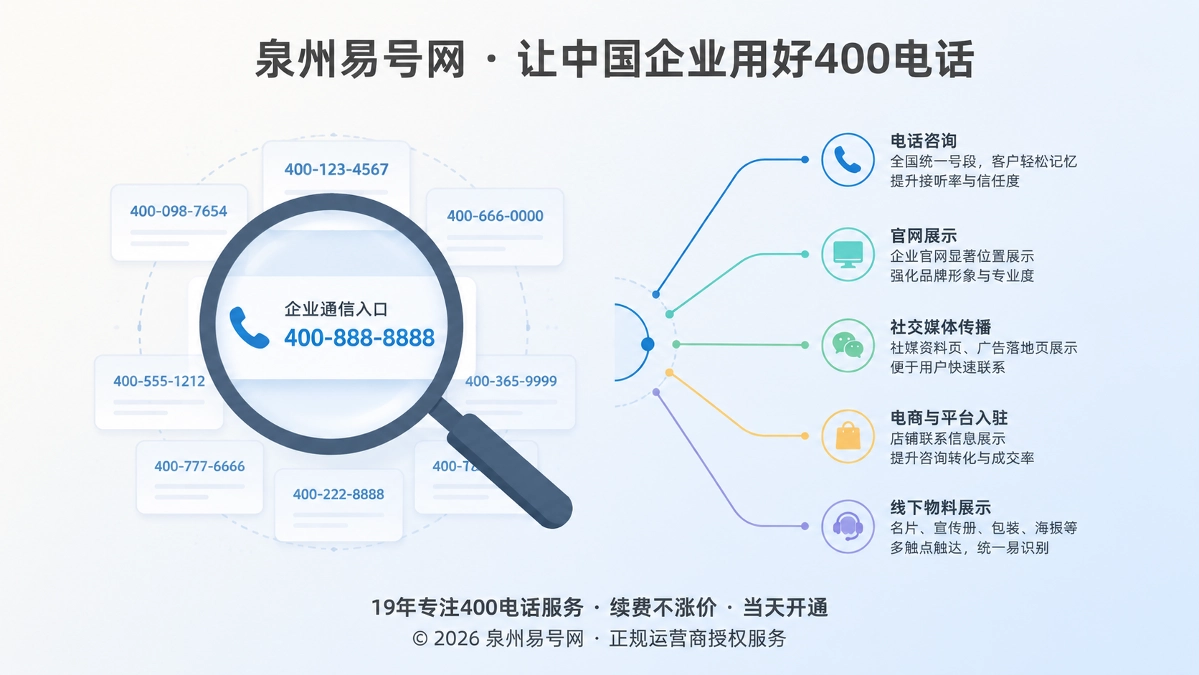 2026年400电话选号指南：号码要经得起跨场景传播